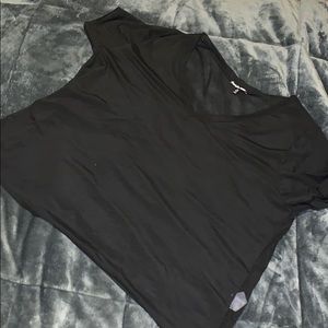 Mesh see through black top